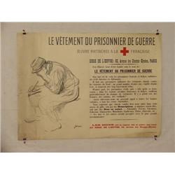  French WWI Poster, "Le Vêtement Du Prisonnier De