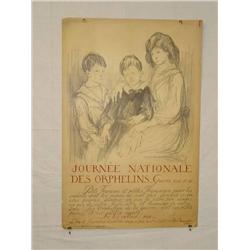  French WWI Poster, "Journee Nationale Des Orphel