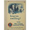Image 1 :  American WWI Poster, "Keep ‘Em Smiling!  Help Wa