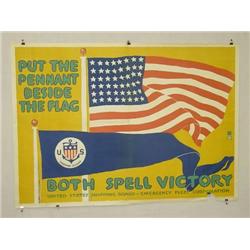  American WWI Poster, "Put the Pennant Beside the