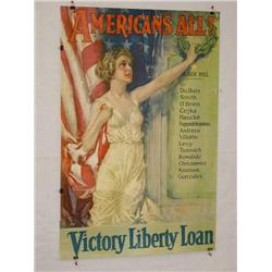  American WWI Poster, "Americans All etc. Victory