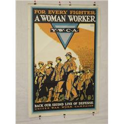  American WWI Poster, ‘For Every Fighter A Woman 