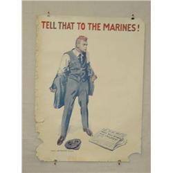  American WWI Poster, "Tell That to the Marines!"