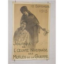  French WWI Poster, "Journee De L'Oeuvre Nivernai