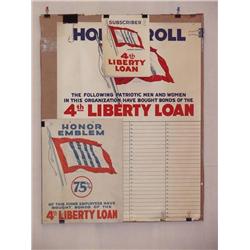  7 American 4th Liberty Loan WWI Posters: (4) Sub