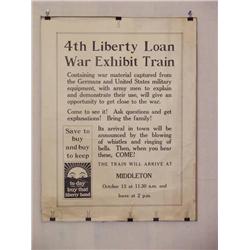  3 American WWI Posters, "4th Liberty Loan War Ex