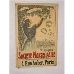  French WWI Poster, "Emprunt De La Liberation 191