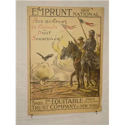 French WWI Poster, "Emprunt 1918 National etc. B