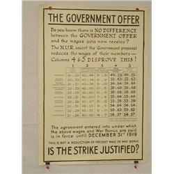  British WWI Poster, "The Government Offer etc. I
