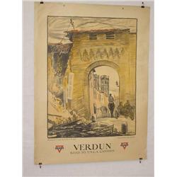  French WWI Poster (In English), "Verdun Road to 