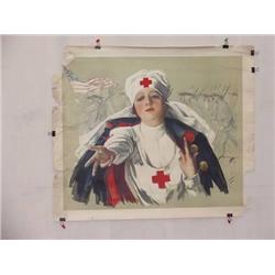  American WWI Poster, Untitled (Red Cross Nurse),