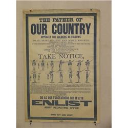  American WWI Poster, "The Fathers of Our Country