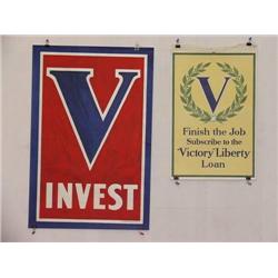  2 American WWI Posters: "V Invest", Artist-Not P