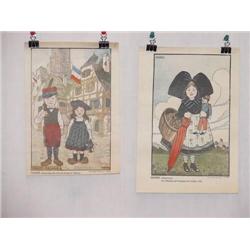  2 French WWI Posters: "Alsacienne. – An Alsataia