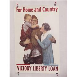  American WWI Poster, "For Home and Country Victo