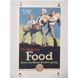  American WWI Poster, "The Spirit of '18 the Worl
