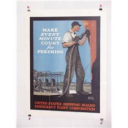  American WWI Poster, "Make Every Minute Count fo