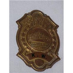 BOSTON FIRE DEPT. BREAST BADGE W/ GOLD TONE STAMP
