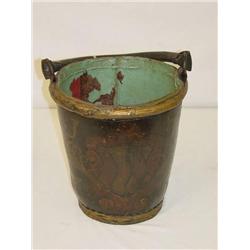 11in.  COMPOSITION FIRE BUCKET PAINTED W/ CREST D