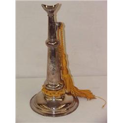 18in.  SILVER PLATED FIRE TRUMPET - READING TELEG