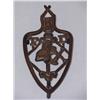 Image 1 : BRASS FIREMANS TRIVET W/ F.D. CROSS TRUMPETS, FIR