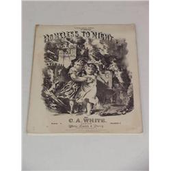 ILLUSTRATED BLACK and WHITE SHEET MUSIC - HOMELES