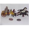 Image 1 : 20in.  HUBLEY CAST IRON 3 HORSE DRAWN FIRE STEAM 
