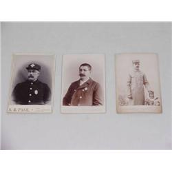 LOT (3) CABINET PHOTOS OF FIREMEN: LAWRENCE MA, W