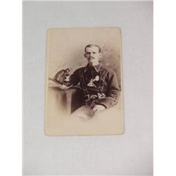 CDV OF FIREMEN IN UNIFORM W/ HELMET BADGE and BEL
