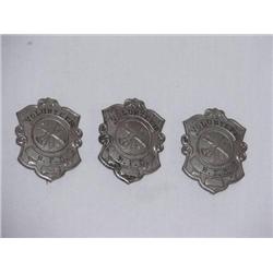 LOT OF (3) FIREMANS BADGES - VOLUNTEER B.F.D.; 