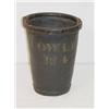 Image 1 : 11 1/2in.  BLACK PAINTED LEATHER FIRE BUCKET-A. C