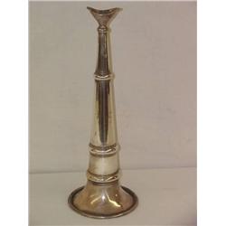 19in.  SILVER PLATED FIRE TRUMPET ENGRAVED LANESV