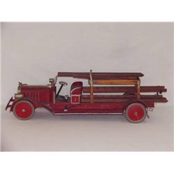 36in.  SCRATCH BUILT PAINTED TIN and WOODEN MOTOR