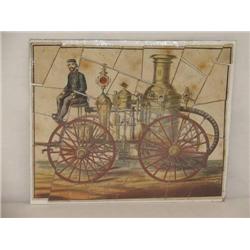 INSTRUCTIONAL LITHOGRAPHED PUZZLE OF STEAM ENGINE