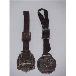 LOT (2) FIRE RELATED WATCH FOBS W/ STRAPS: (1) HO