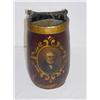 Image 1 : 12 3/4in.  EARLY LEATHER PAINT DECORATED FIRE BUC