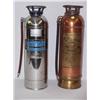 Image 1 : (2) FIRE EXTINGUISHERS: (1) BRASS BADGER, (1) CHR
