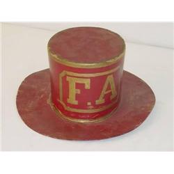 EARLY 20TH CENT. PAINTED RED STOVE PIPE PARADE HA