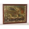 Image 1 : FRAMED LITHO ON CANVAS OF FIREMAN FIGHTING FIRE I