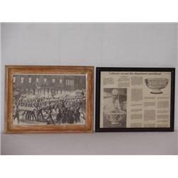 LOT (2) FRAMED ITEMS: COLLECTOR RESCUES GOODWILL 