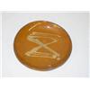 Image 1 :  8 1/2 CT REDWARE PLATE W/ YELLOW SLIP X DECORATI
