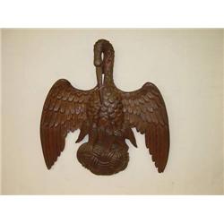  EARLY 20TH CENT. 35 CARVED WOODEN PHOENIX W/ CHI