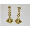 Image 1 :  PR. 6 19TH CENT. BRASS BEEHIVE CANDLESTICKS;  