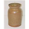 Image 1 :  8 1/2 EARLY MAINE REDWARE JAR W/ GREAT LIGHT GRE