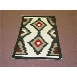 NAVAJO RUG-TRADITIONAL SERAPE DESIGN (43 X 25