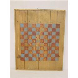  20TH CENT. PAINTED GAMEBOARD W/ GALLERY - PAINT 