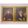Image 1 :  PR. 19TH CENT. OIL ON CANVAS PORTRAITS OF COUPLE