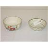 Image 1 :  (2) DECORATED EARLY SOFT PASTE WASTE BOWLS: 6 W/