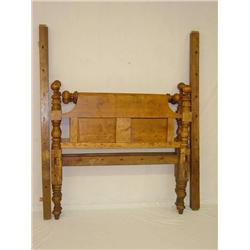  SHERATON MAPLE BELL & BALL ROPE BED W/ DOUBLE RA
