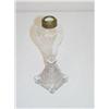 Image 1 :  7 1/2 CLEAR SANDWICH OIL LAMP W/ STEPPED BASE - 